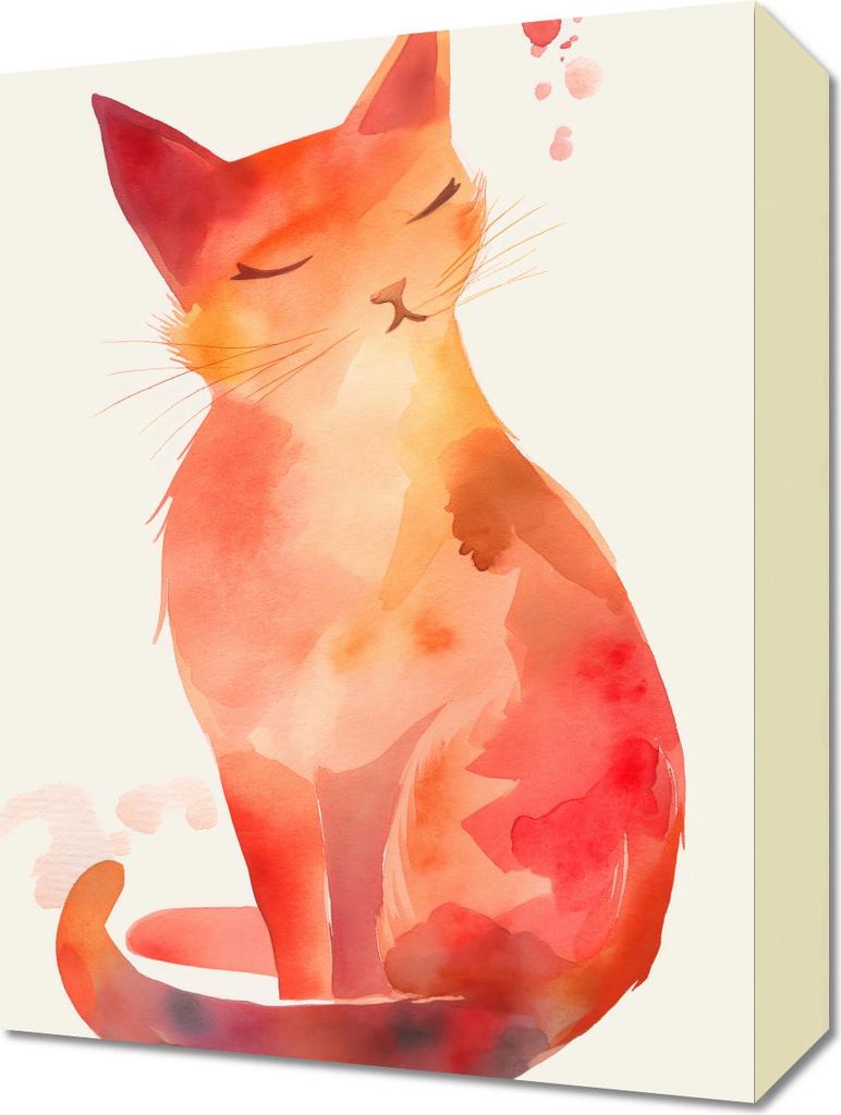 Bild 30x40cm Aquarell Katze