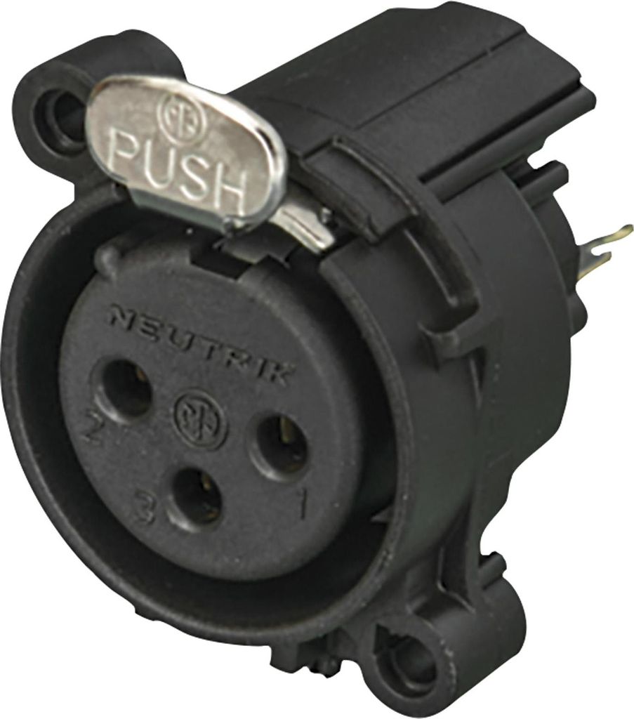 Neutrik XLR 3-pin Receptacle - female Horizontale Leiterplattenmontage
