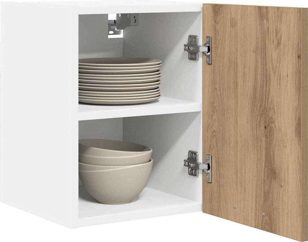 “2026 Modern“ Hängeschrank 2 pcs - Montage erforderlich - Artisan-Eiche und Weiß 30 x 31 x 40cm - Designermöbel 530704 - Küchenschränke