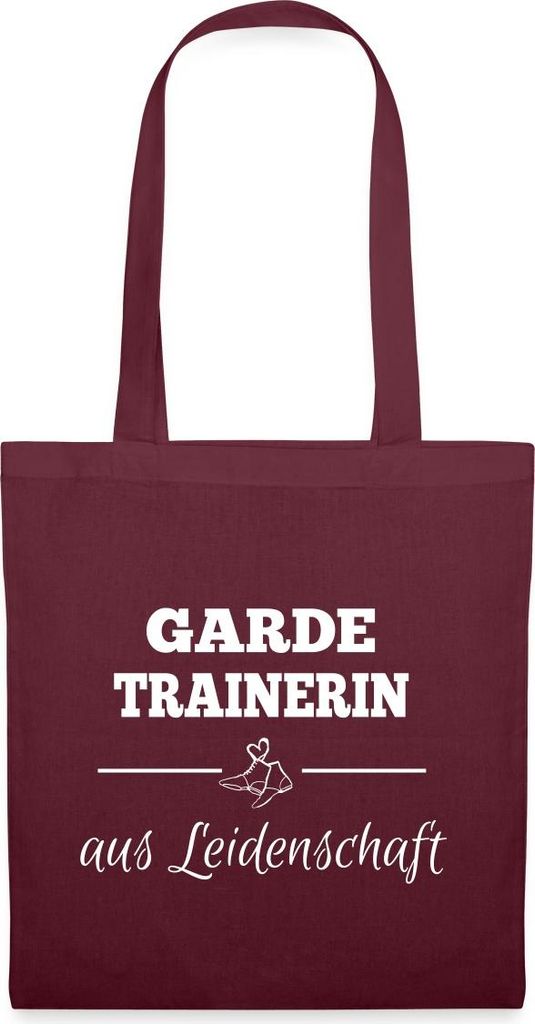 Spreadshirt Gardetrainerin Aus Leidenschaft Tanzmariechen Gardetanz Stoffbeutel, One size, Burgunderrot