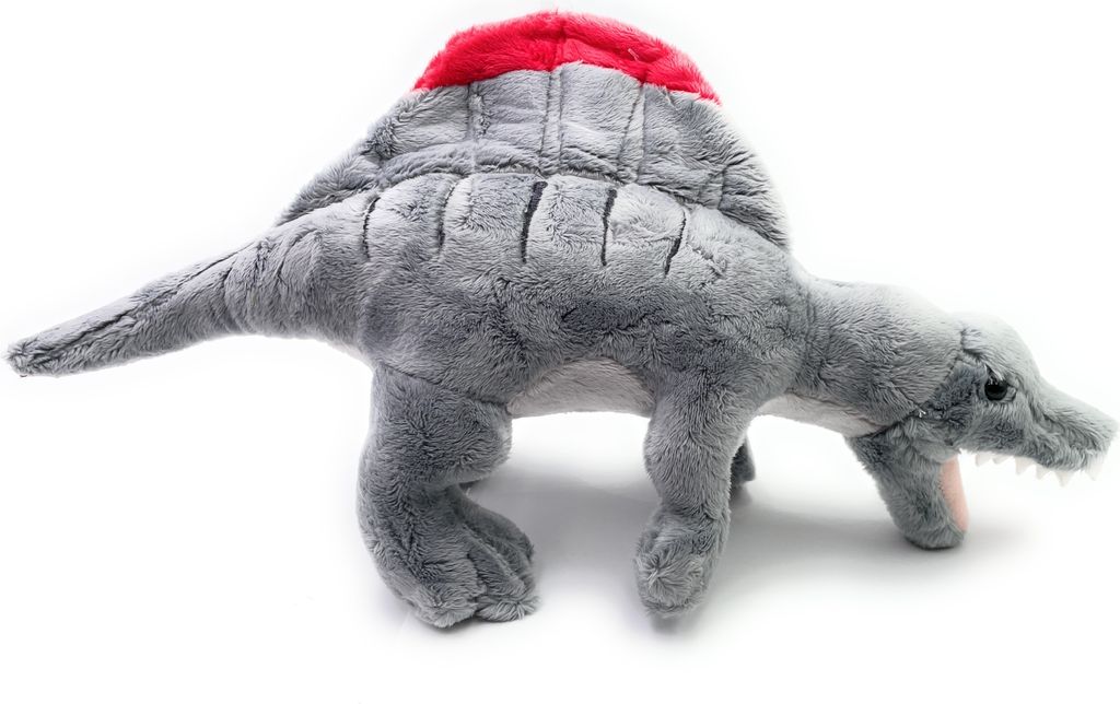 Onwomania Plüschtier Kuscheltier Stoff Tier Spinosaurus Dino Dinosaurier 37cm Grau