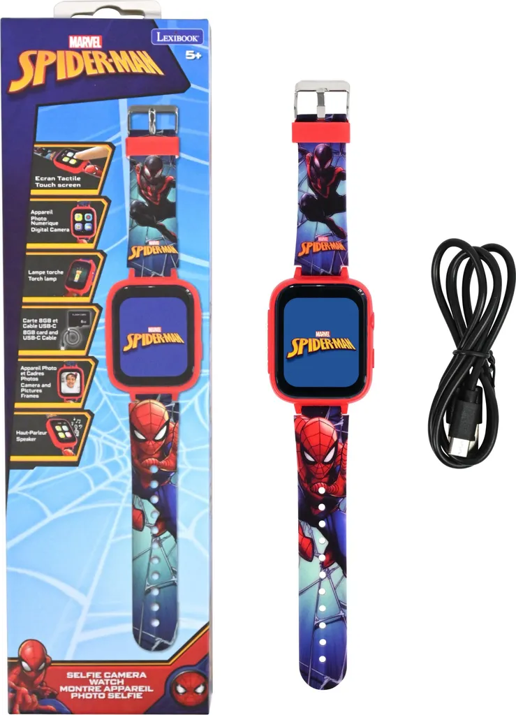 Smartwatch Enfant Spider-Man avec Caméra Photo et Vidéo Intégrée