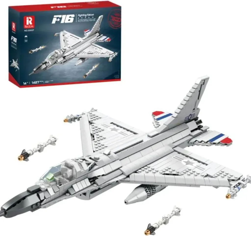 Kit Maquette F-16 Reobrix 1427 pièces : Le Défi de Construction pour Passionné