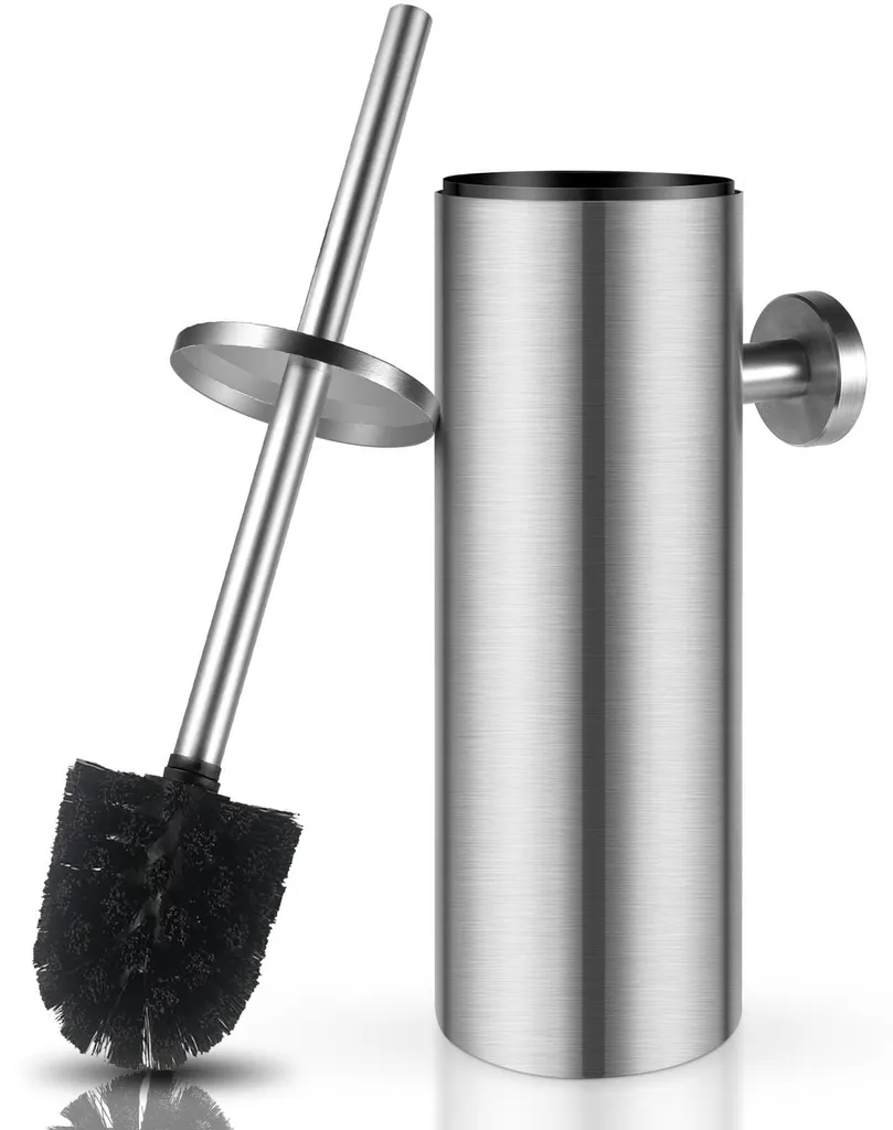 Brosse de toilettes design inox pour salle de bains moderne et propre