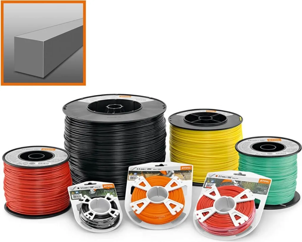 Fil de Coupe Stihl Carré Orange 2,4 mm x 253 m pour Débroussailleuse