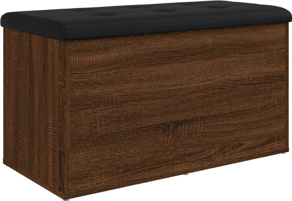 vidaXL Lavica s úložným priestorom údený dub 82x42x45 cm Obrázok produktu 