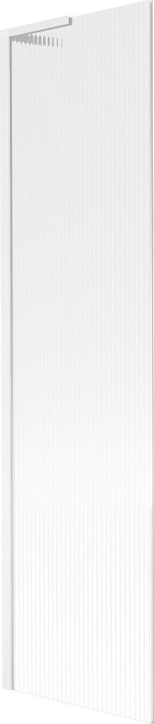 Mexen Next L Badewannenfaltwand 1-flügelig 50 x 150 cm, Streifen, weiß - 895-050-000-03-09-20