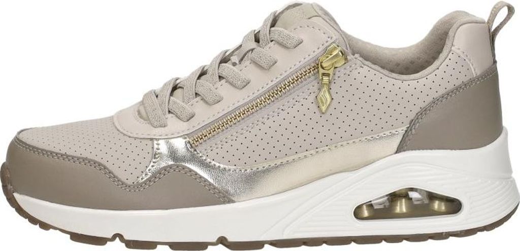 Skechers Uno - Metallic Sliders Sneakers Laag - Beige - Maat 41