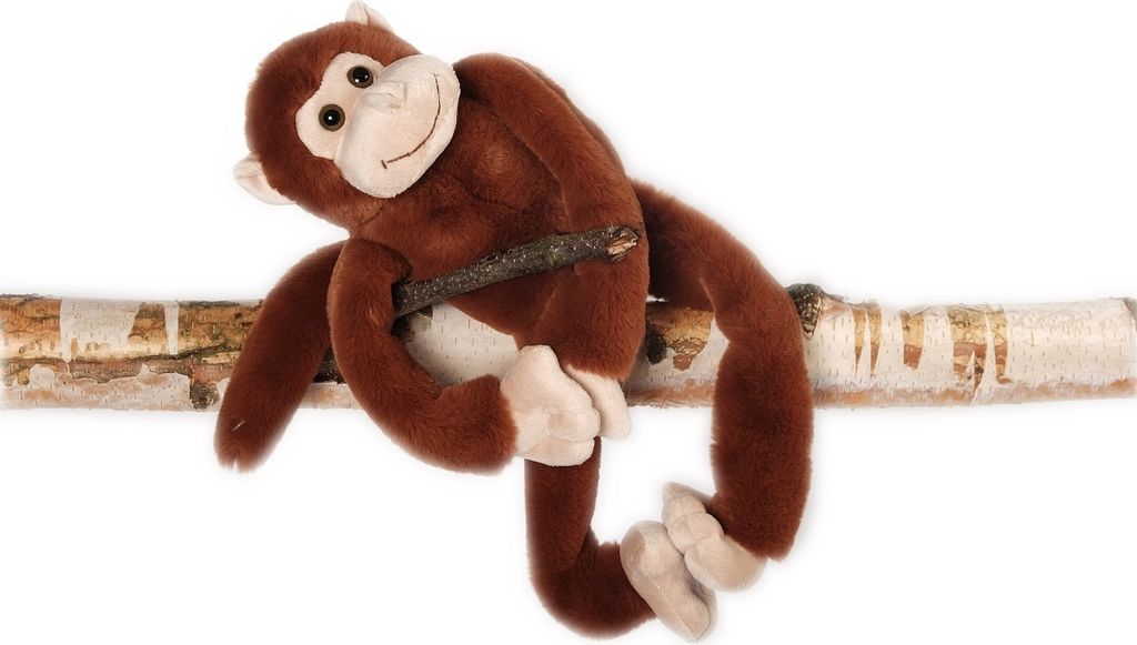Inware Kuscheltier Affe mit Klett braun 20 cm Plüschaffe