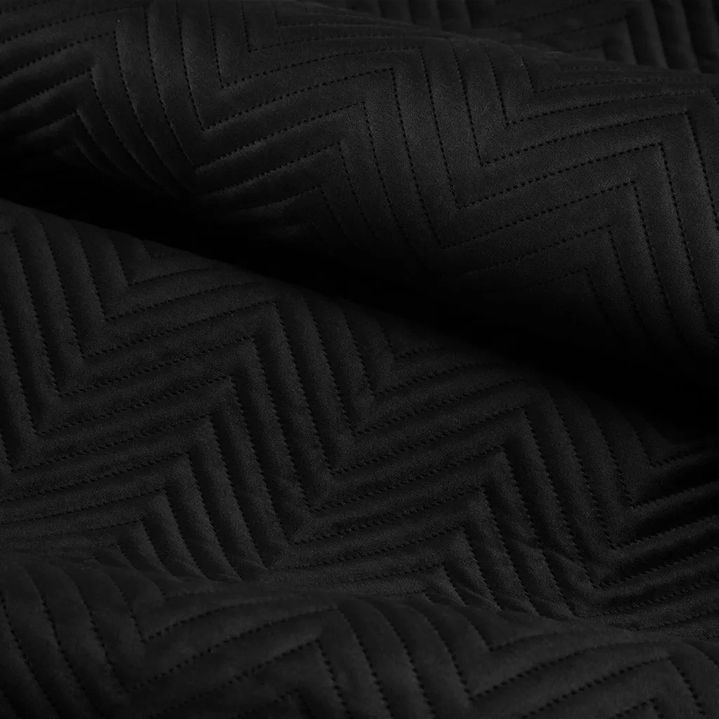 Copriletto SOFIA Nero 230x260 cm | Microfibra Certificata e Resistente - 4