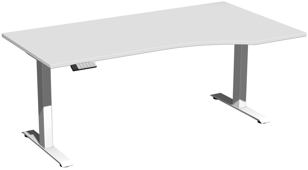 Elektro-Hubtisch Elevate Basic, rechts 1000 x 1800 mm, lichtgrau/weiß