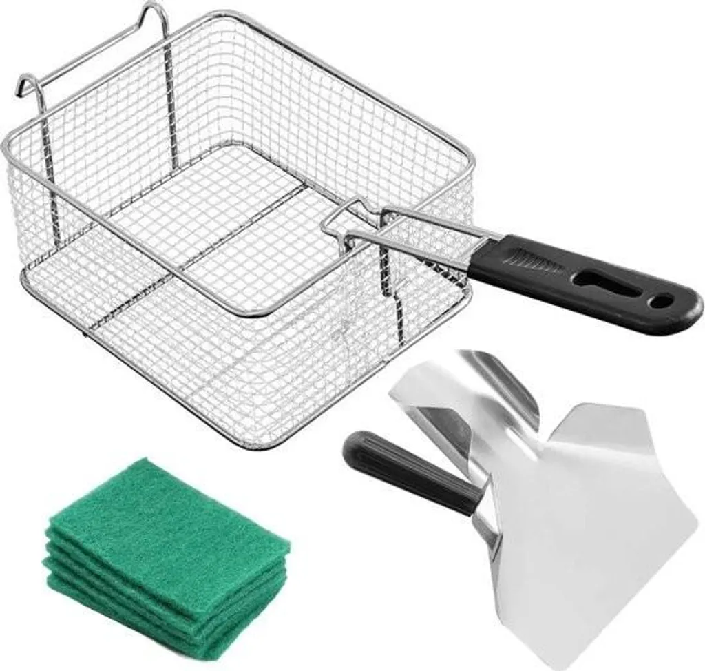 Friteuse double 2x6 litres Argent - Pour frites et snacks simultanés - 6