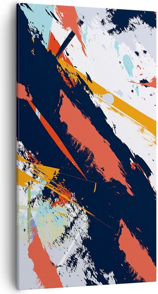 Bild auf Leinwand - Leinwandbild - Einteilig - Abstraktion Graffiti Modern - 55x100cm - Wand Bild - Wanddeko - Wandbilder - Leinwanddruck - Bilder ...
