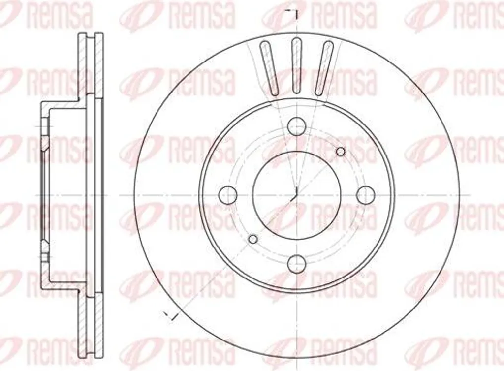 Disque de frein haute friction REMSA pour Mitsubishi Colt essence