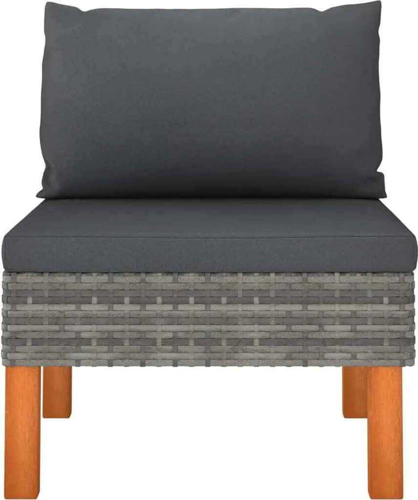 Poltrona Centrale SYFAX™ in Polyrattan e Eucalipto: Comfort da Giardino