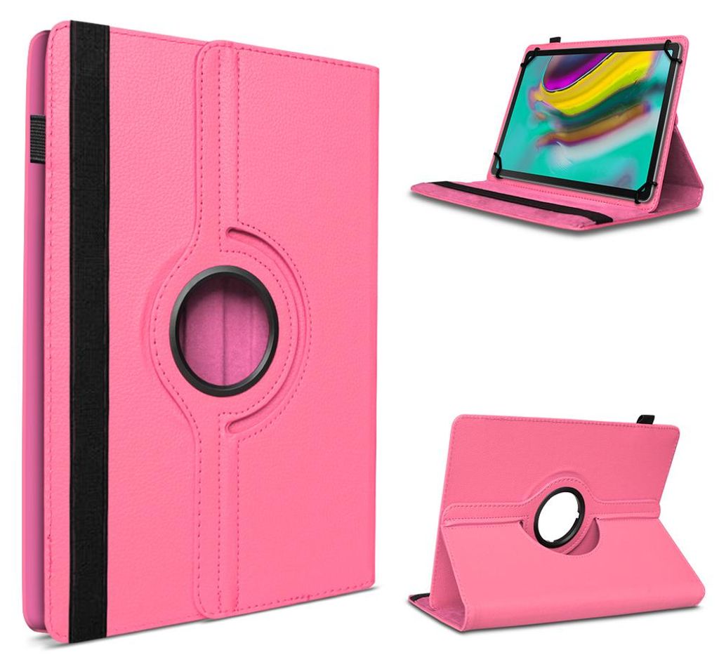 Tablet Tasche für Samsung Galaxy Tab S5e Hülle Schutzhülle Case 360 Grad DrehbarFarben:Pink