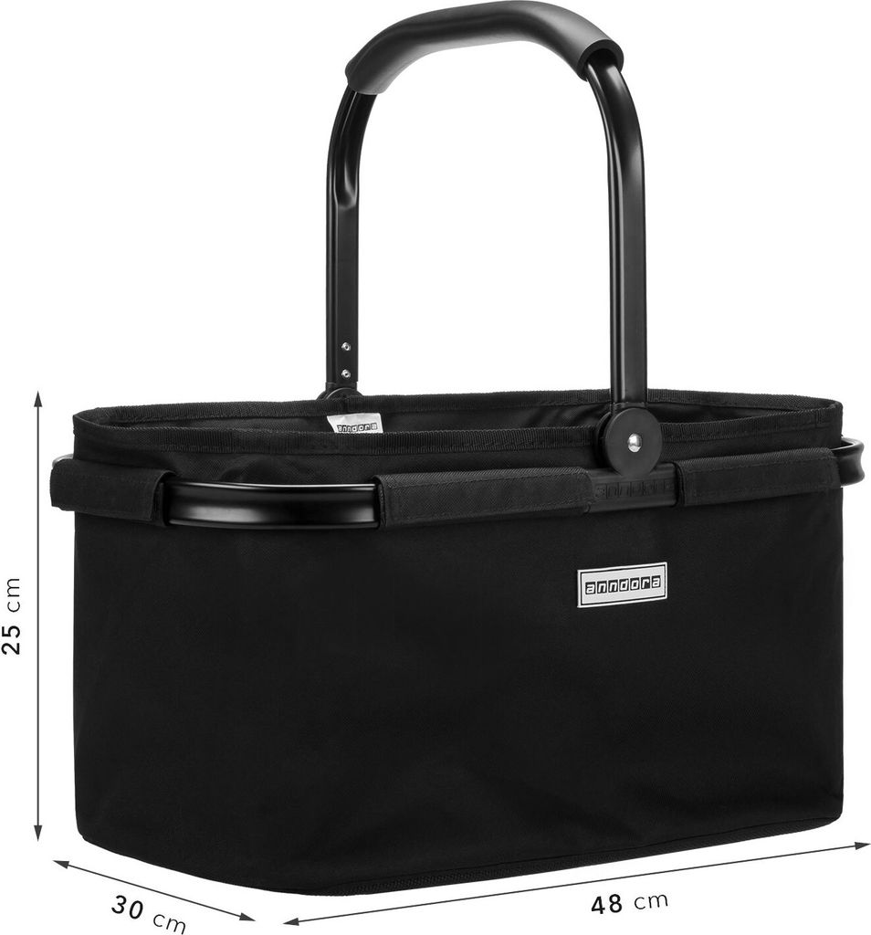 anndora Einkaufskorb - schwarz (22 Liter) - Schwarz Produktbild 