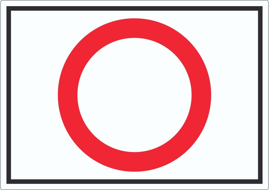 Durchfahrt verboten Symbol Aufkleber A8 (52x74mm)