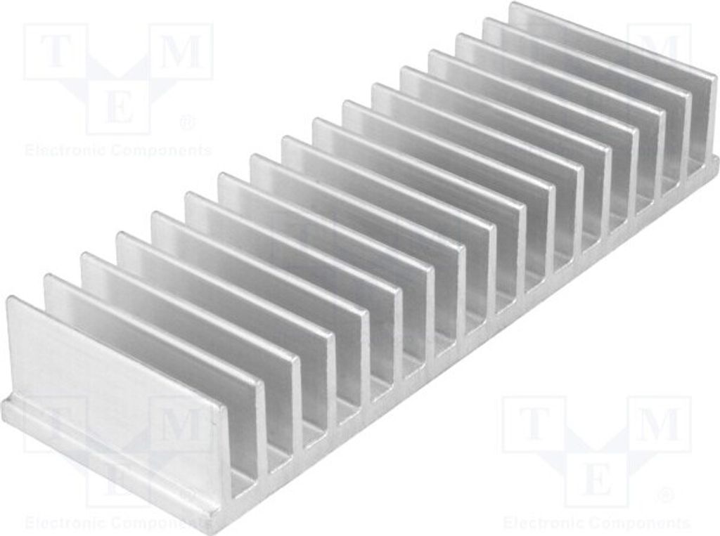 1x Radiator: geprägt H: 25mm W: 150mm roh Kühler L: 50mm Aluminium gerippt