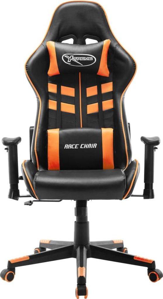 vidaXL Gaming-Stuhl Schwarz und Orange Kunstleder Produktbild 