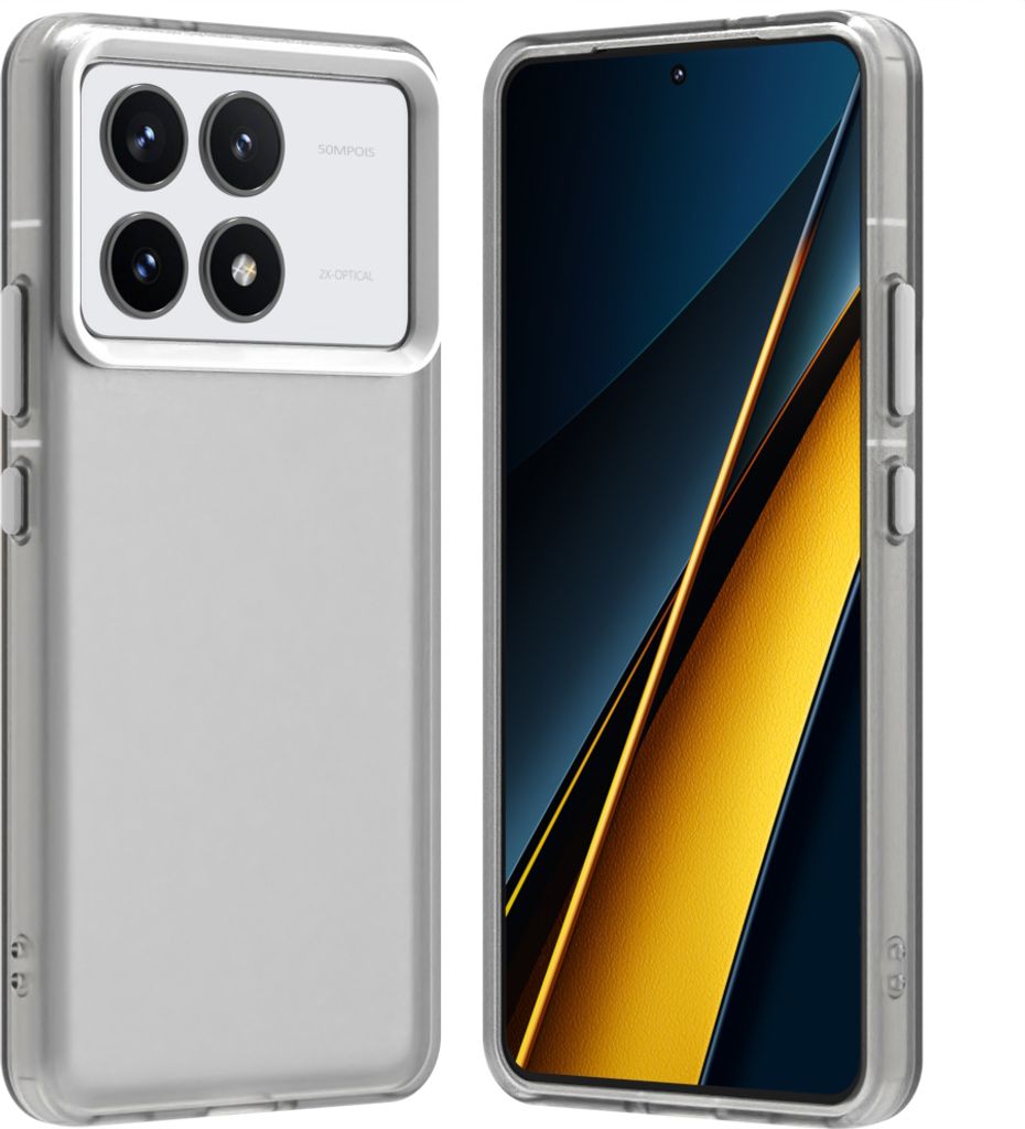 Handyhülle für Xiaomi Poco F6 Pro Schlank Durchscheinend Matt Stoßfest Schutzhülle Weiß