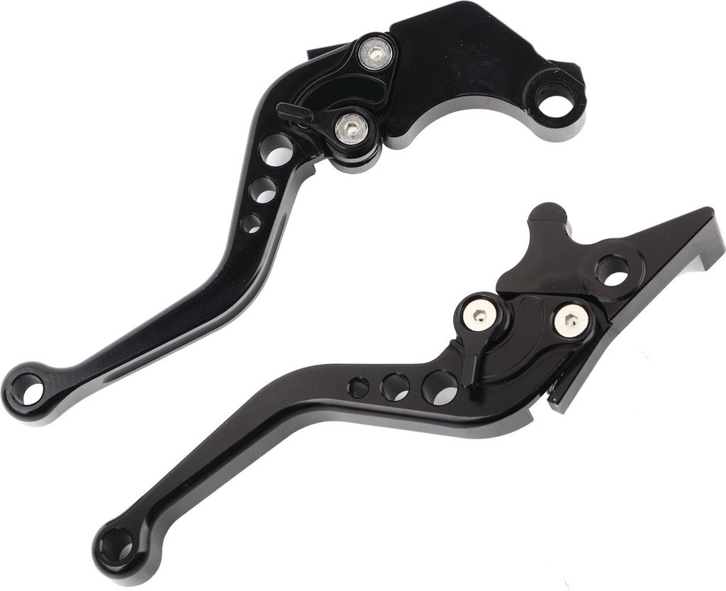 Kupplungsbremshebelgriff, robuste einstellbare 1 Paar CNC Aluminiumlegierung Ersatz für GROM MSX125 - Schwarz 2013-2018 Motorrad