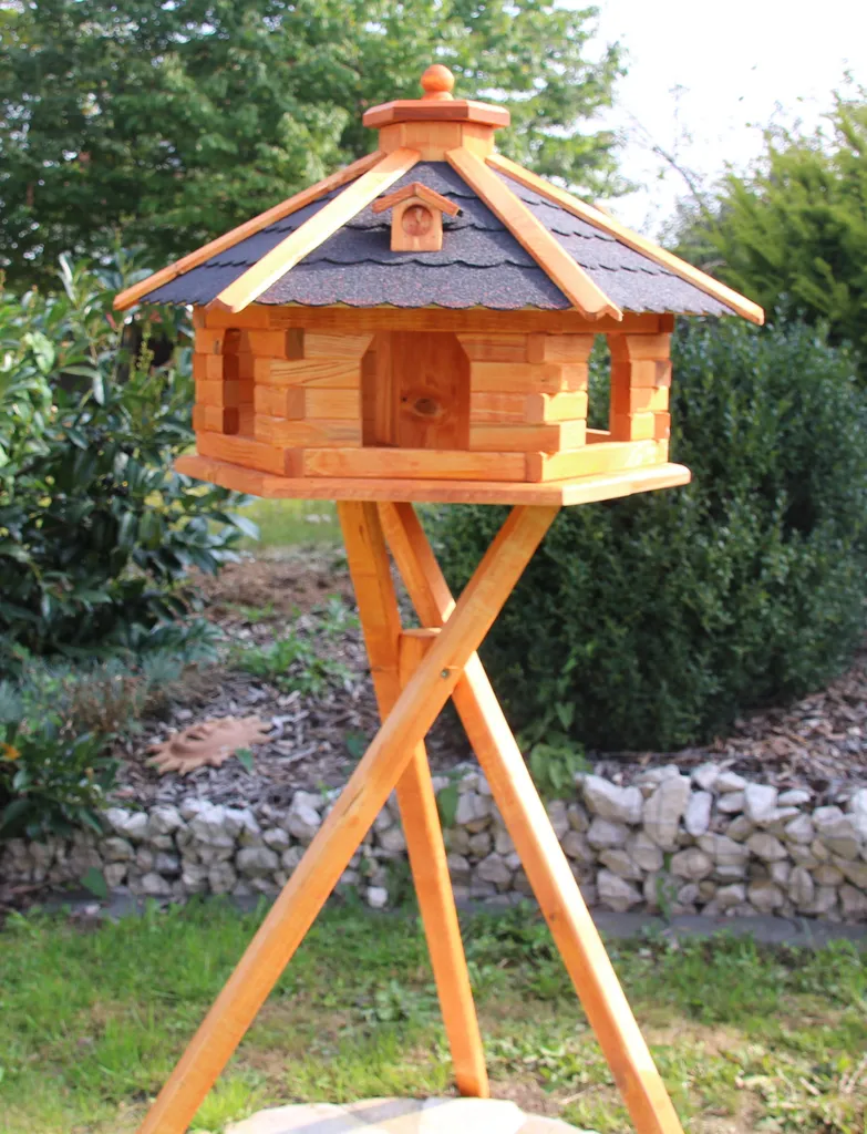 Mangeoire XXL pour oiseaux avec support 67x45 cm noir Type 5.1 robuste
