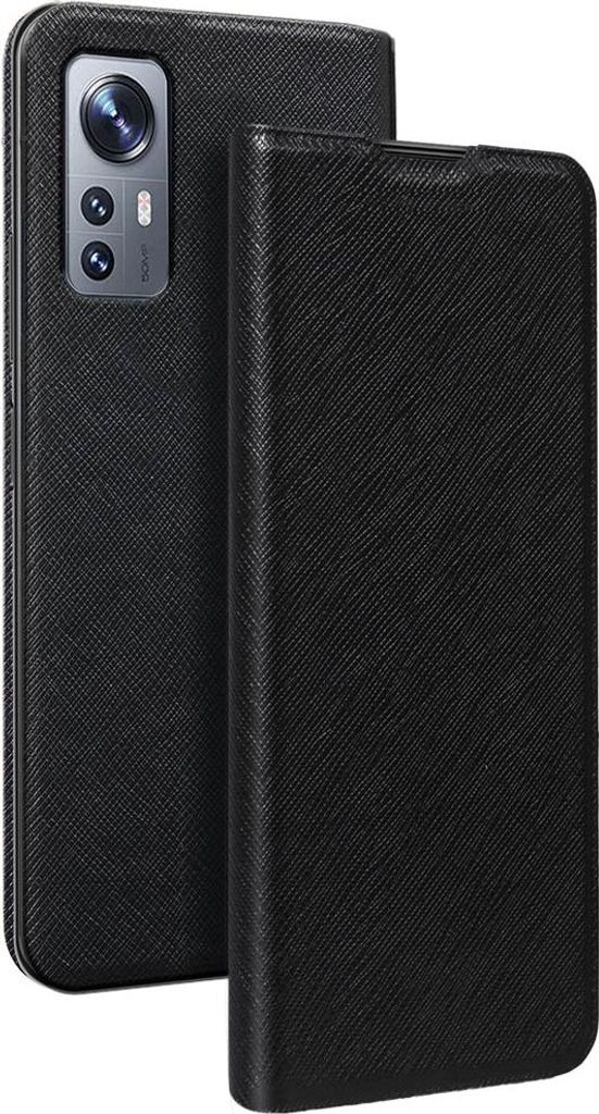 BigBen, Etui für Xiaomi 12 5G / 12X mit Kartenfach und Standfunktion, Schwarz