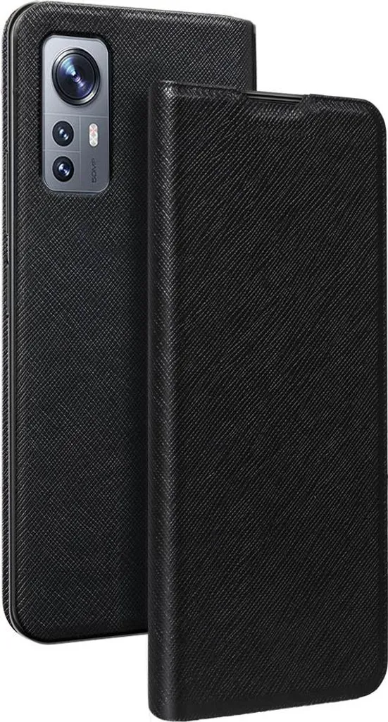 Custodia A Libro LBH Con Porta Carte E Banconote Per Xiaomi 12T / 12T Pro – Pelle Sintetica Nera Con Chiusura Magnetica E Funzione Stand
