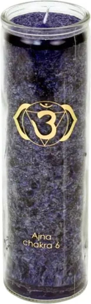 Duftkerze Stearin 6. Chakra 100 Stunden -- 21x6.5 cm