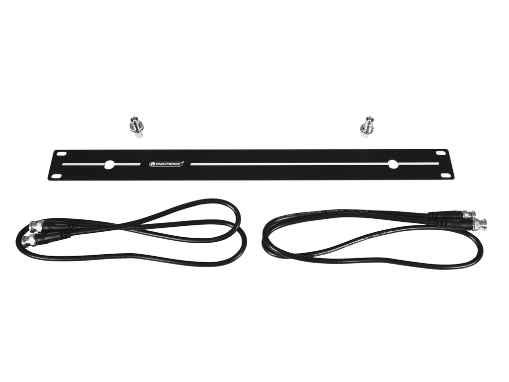 OMNITRONIC BNC-Set Rackmontage 13063048 pour Antenne Récepteur sans Fil