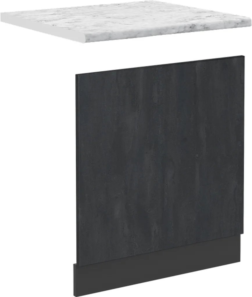 Pannello Vicco R-Line 60cm: Design Calcestruzzo Nero e Marmo PT