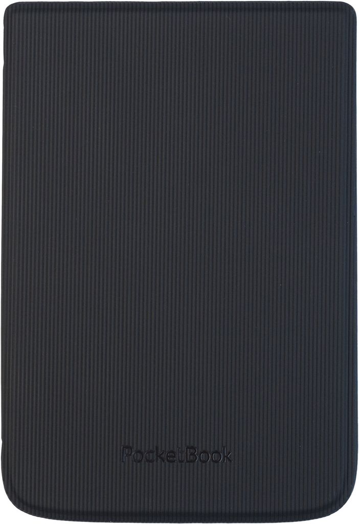 A black PocketBook cover with a ribbed texture.