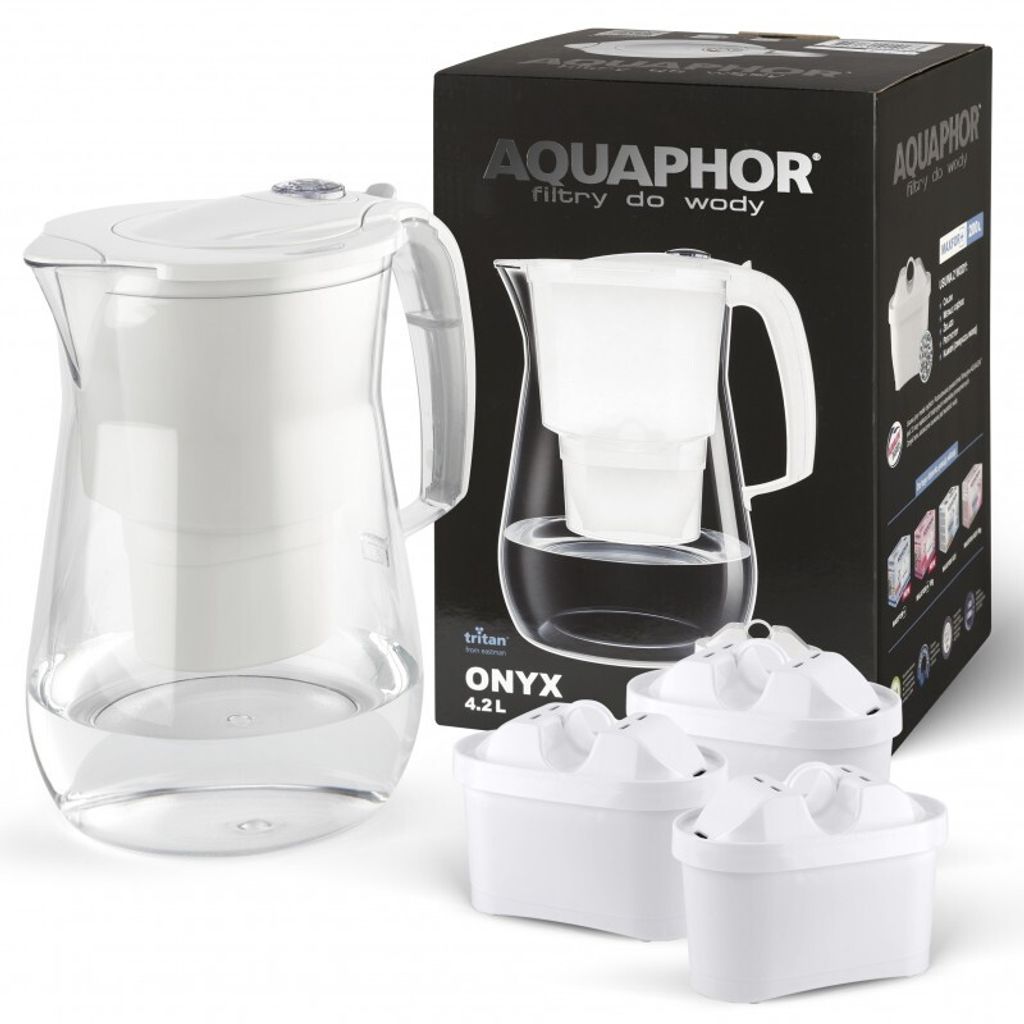 Zestaw filtrów do wody AQUAPHOR Onyx 2,8 l z 3 wkładami Zdjęcie produktu 