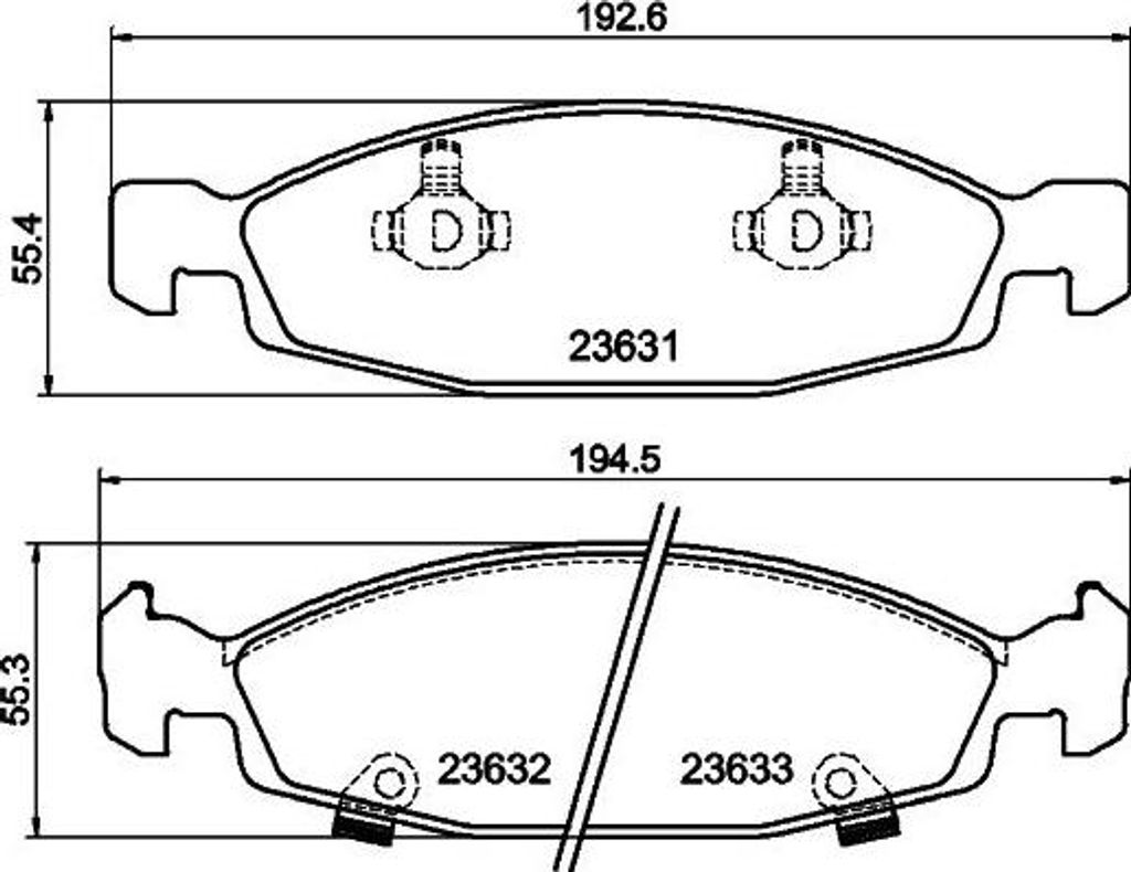 HELLA Bremsbeläge Satz Vorne Bremsklötze für JEEP GRAND CHEROKEE II (WJ, WG) 8DB 355 009-881