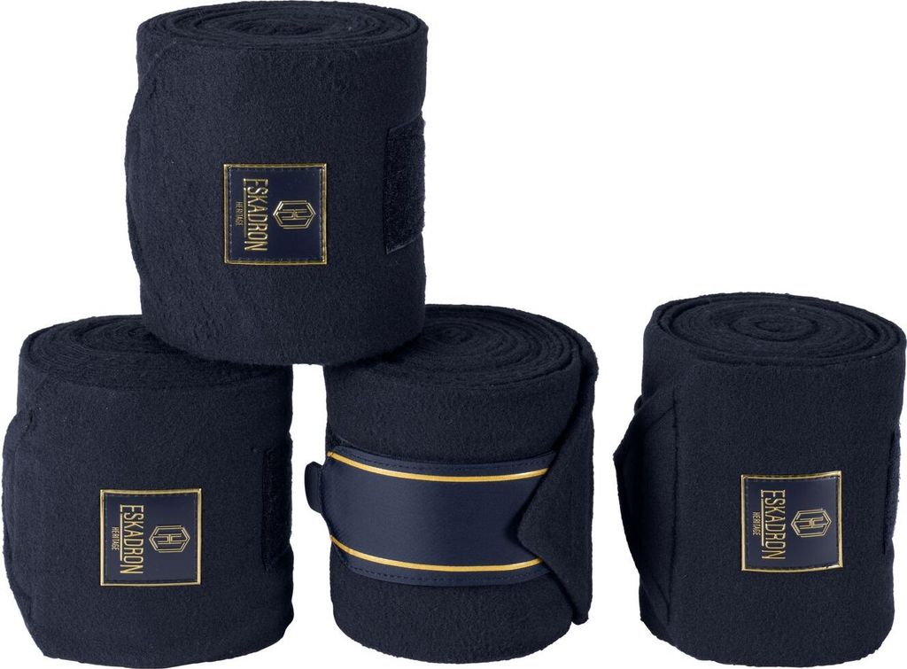 Eskadron HERITAGE Fleecebandagen 4er Set, antique green, plaza taupe, navy, sea salt Größe - Warmblut Farbe - navy
