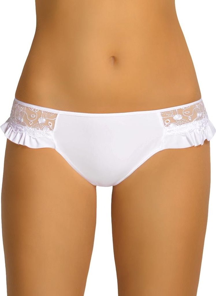 Wolbar Damen Hipster String aus Tüll WB60 , weiß, XL