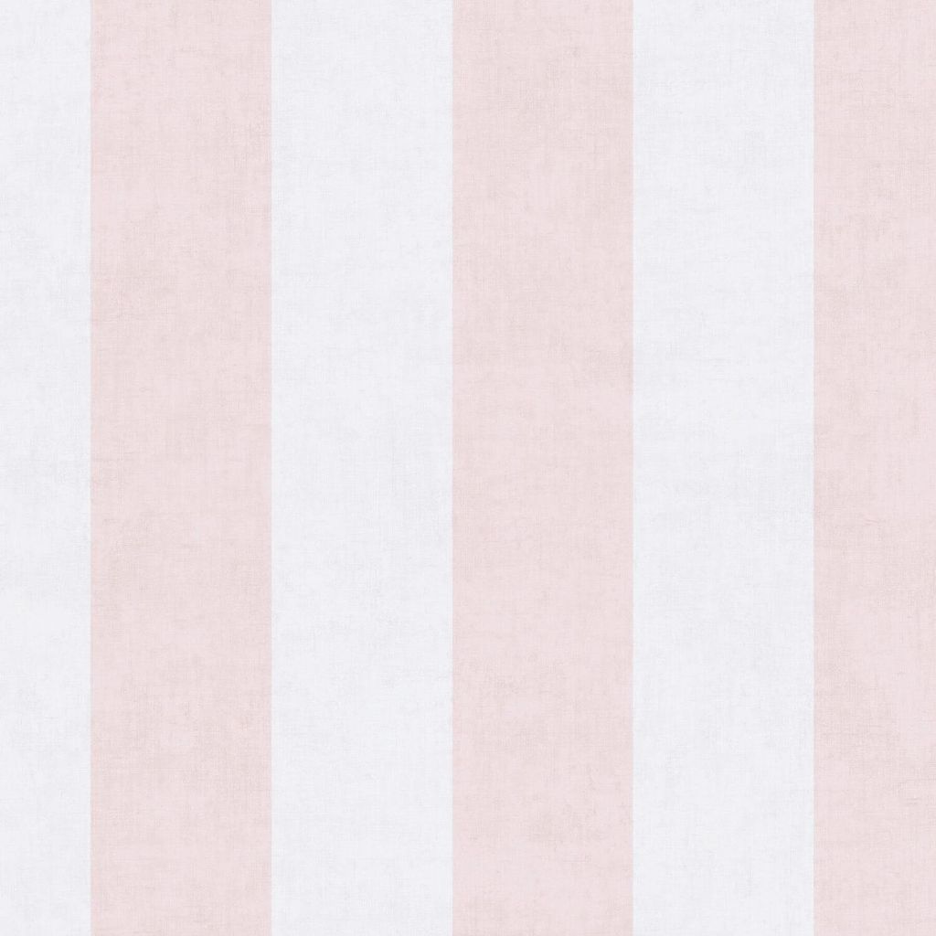 Profhome 770782-GU Streifen Tapete Kindertapete rosa creme seiden-grau 5,33 m2