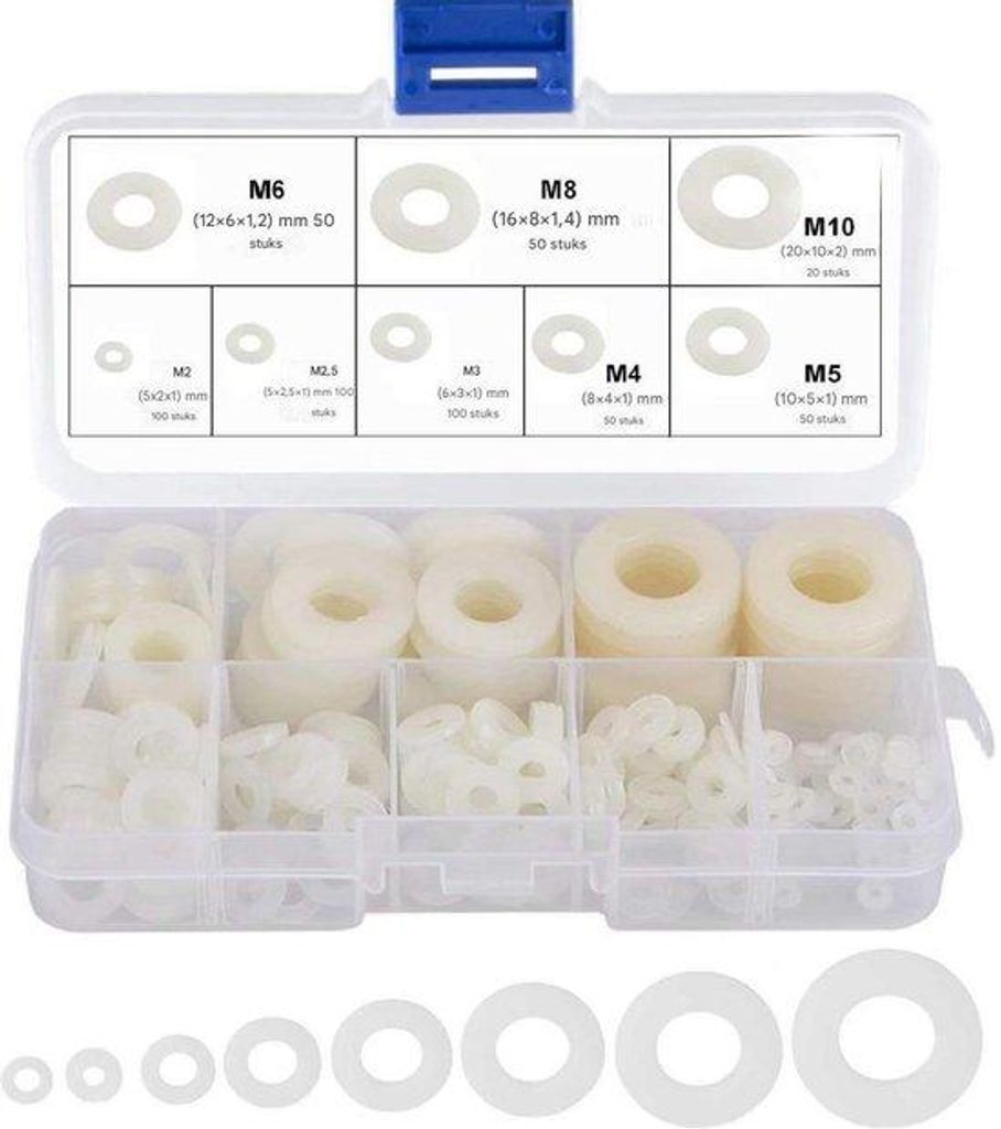Nylon-Ringen - M2, M2.5, M3, M4, M5, M6, M8, M10 - für DIY-Motorrad-Modelle - Kunststoffteile
