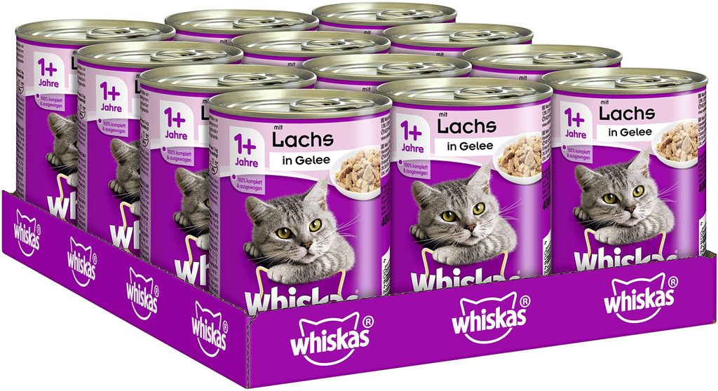 Whiskas Katzenfutter Nassfutter Adult 1+ mit Lachs in Produktbild 