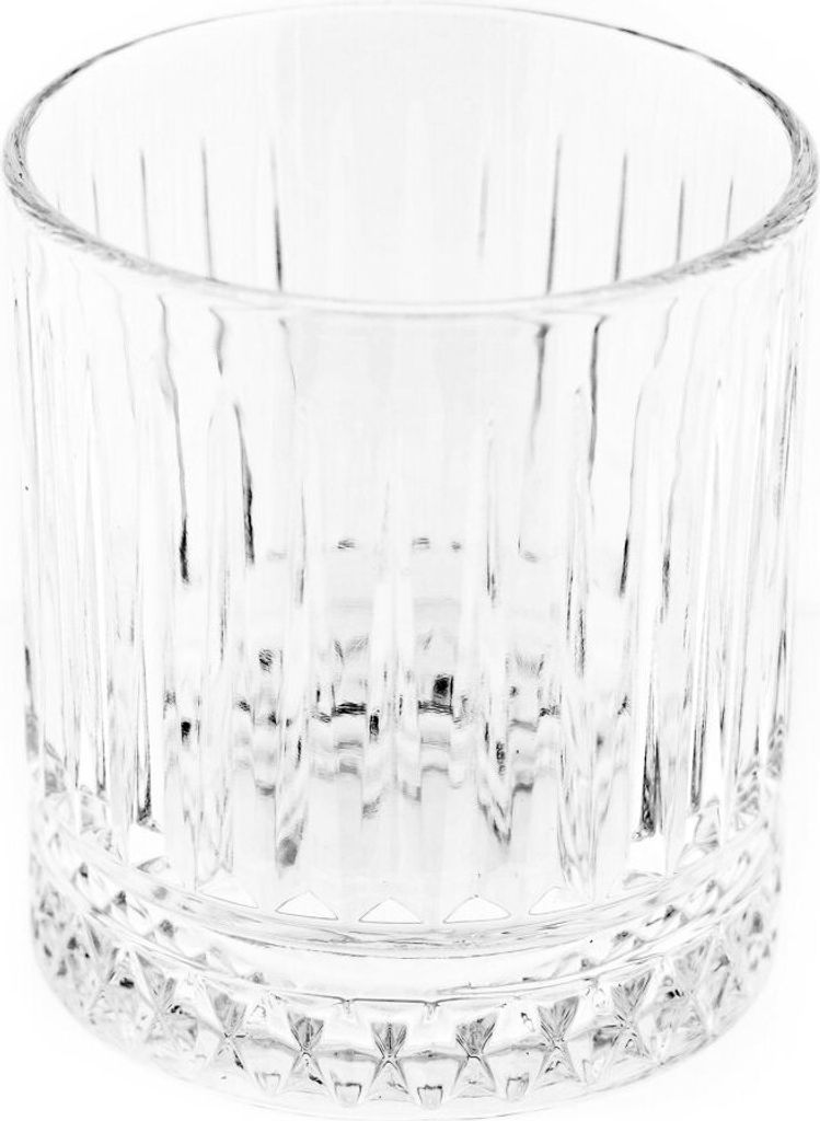 Almina Elisa 6 Tlg. Trinkgläser-Set Wasserglas mit Riffle Design 330 ml