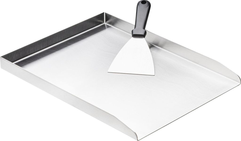 Plancha Grillplatte aus Edelstahl, 40x30x3cm