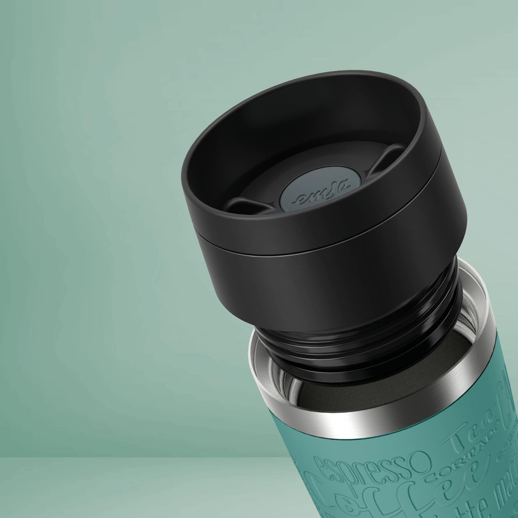 EMSA Travel Mug Classic , Grau, Edelstahl, Silikon, Produktbild 