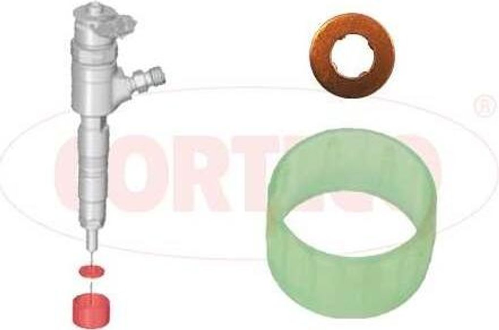 CORTECO Dichtring Düsenhalter 49445014 passend für PEUGEOT 207 (WA, WC) PARTNER Tepee 208 I Schrägheck (CA, CC) 308 SW II 2008 Kombi (CU) 207 SW...