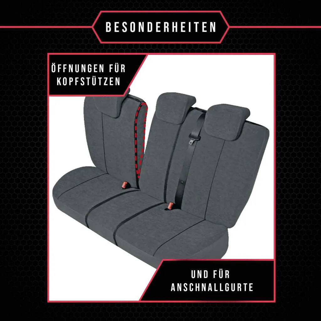 Coprisedili auto Set coprisedili auto grigio per VW Bora - 5