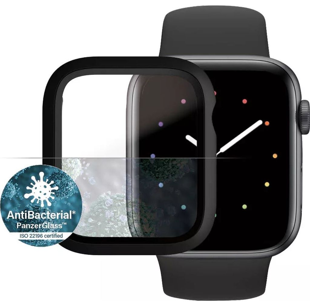 Etui Panzerglas Full Body Na Apple Watch 4 / 5 / 6 / Se 44 Mm - Czarne