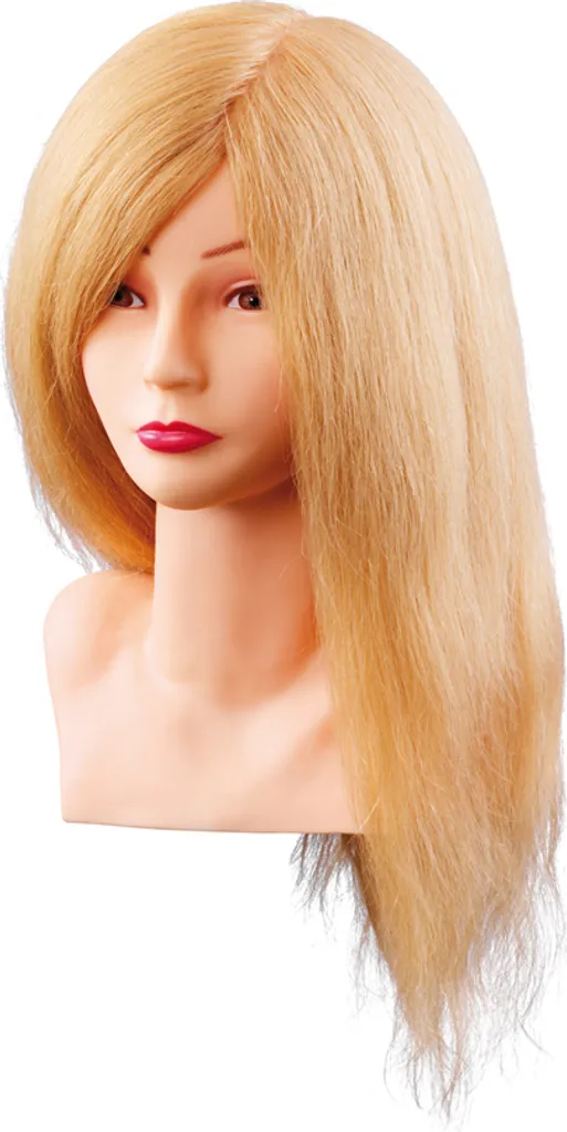 Tête d'étude examen coiffure Comair 40 cm cheveux vrais