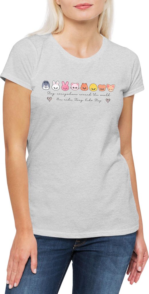Urban Backwoods Stay Pop 2, Damen T-Shirt, Farbe: Hellgrau, Größe: XS