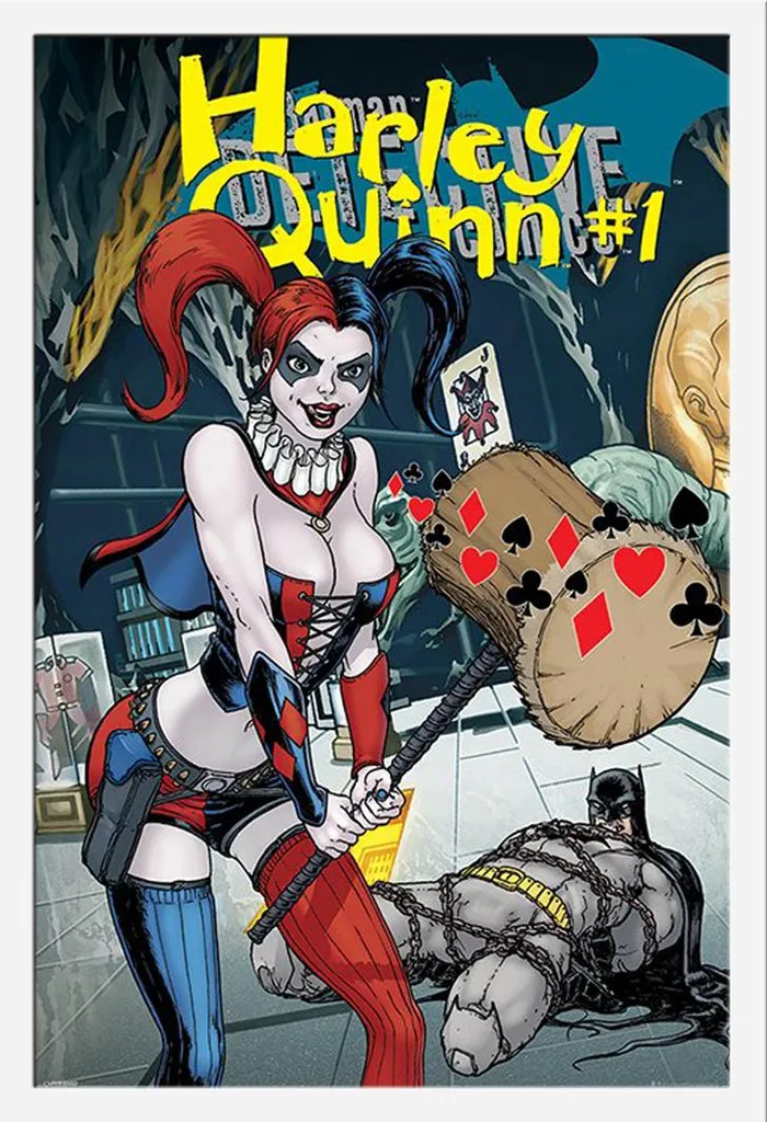 Poster Incorniciato Harley Quinn #1 Cornice Bianca Shinsuke Vetro Acrilico