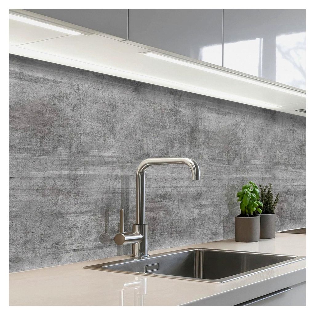 Spritzschutz für die Küche 80x150 cm Selbstklebend Rückwand Küchenwand Verkleidung Küchenspritzschutz Beton - Muster - Antik